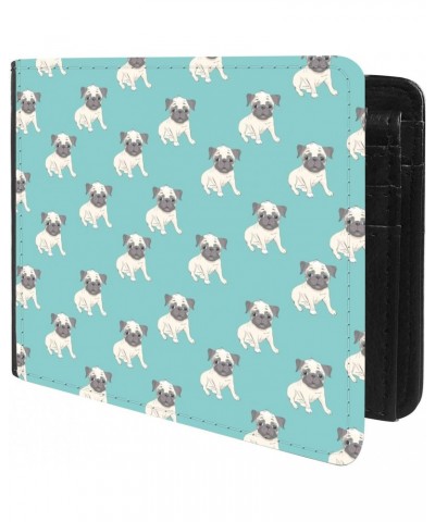 Unique Desige Pattern - Pug Dog Pattern, Slim Front Pocket Wallet Billfold RFID Blocking $11.67 Wallets