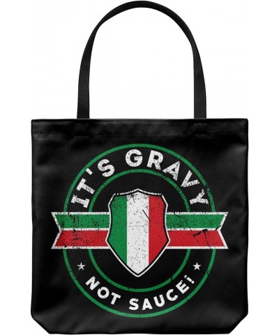 Tote Bag Italy Themed - Gravy Casual & Big but Stylish Poplin Shoulder Handbag for Work & Travel Black (13x13") $13.90 Totes