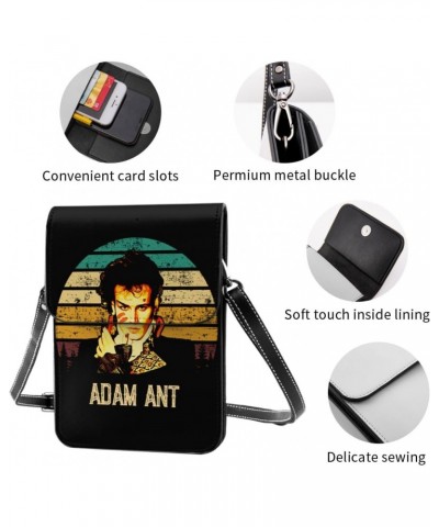 Adam And The Ants Small Cell Phone Purse Women'S Cell Phone Purse Clutch Handbag Black $14.42 Crossbody Bags