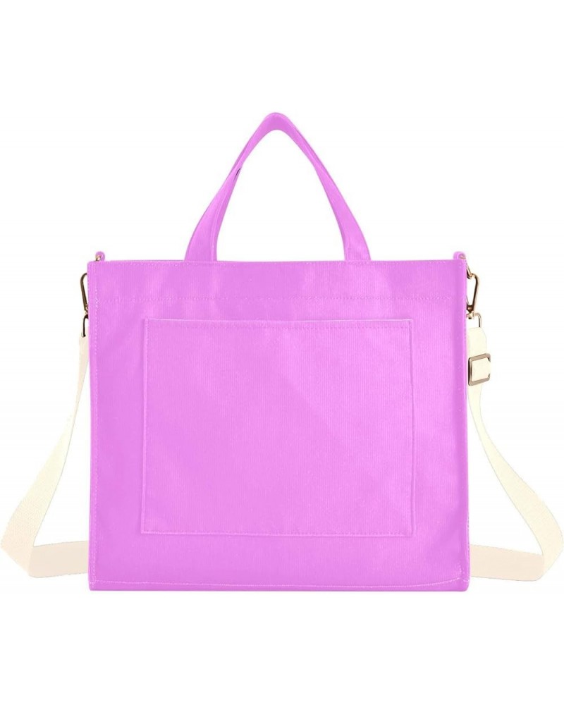 Mauve Teacher Bags for Women Small Crossbody Tote Bag for Women Corduroy Tote Bag Fashion Crossbody Bag Lavender Magenta $10....