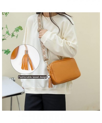 Crossbody Bags for Women Designer Tassel Leather Handbags With 2 Adjustable Strap Shoulder Bags,Lightweight Purses Yellow $26...