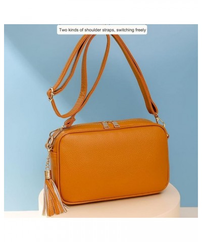 Crossbody Bags for Women Designer Tassel Leather Handbags With 2 Adjustable Strap Shoulder Bags,Lightweight Purses Yellow $26...