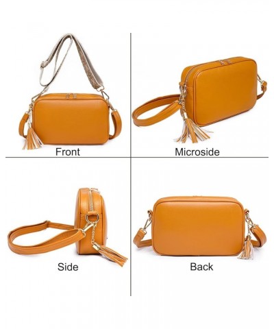 Crossbody Bags for Women Designer Tassel Leather Handbags With 2 Adjustable Strap Shoulder Bags,Lightweight Purses Yellow $26...