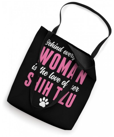 Shih Tzu Mom Funny Love of Her Shih Tzu Dog Women Tote Bag $12.74 Totes