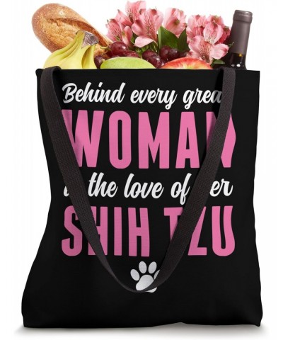 Shih Tzu Mom Funny Love of Her Shih Tzu Dog Women Tote Bag $12.74 Totes