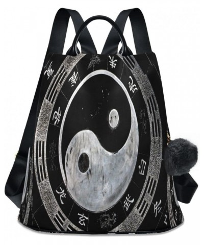 Retro Chinese Yin and Yang Large Women's Fashion Casual Backpack Purse Shoulder Travel Bag $17.60 Backpacks