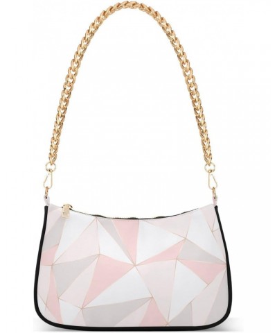 Geometric Abstract Polygonal Triangle Shoulder Bags for Women Small Handbags Mini Clutch Purse $16.79 Shoulder Bags