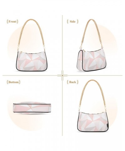 Geometric Abstract Polygonal Triangle Shoulder Bags for Women Small Handbags Mini Clutch Purse $16.79 Shoulder Bags