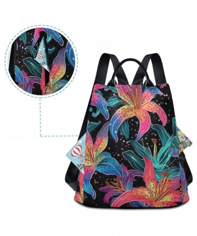 Exotic Flowers Women Backpack, Fashion Anti Theft Casual Daypack Shoulder Bag Purse for Travel Work 15 inches $16.40 Backpacks