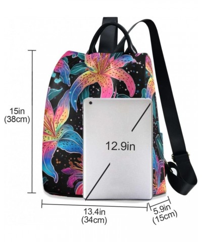 Exotic Flowers Women Backpack, Fashion Anti Theft Casual Daypack Shoulder Bag Purse for Travel Work 15 inches $16.40 Backpacks