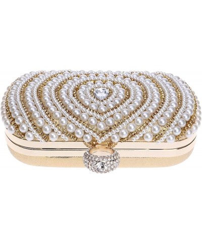 Women's Evening Handbags Evening Clutch Fashion Two Chains Women Pearl Evening Bag Clutch Gorgeous Bridal Wedding Party Blue ...