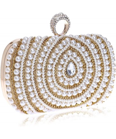 Women's Evening Handbags Evening Clutch Fashion Two Chains Women Pearl Evening Bag Clutch Gorgeous Bridal Wedding Party Blue ...