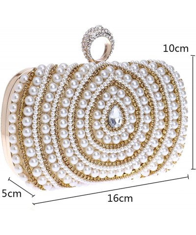 Women's Evening Handbags Evening Clutch Fashion Two Chains Women Pearl Evening Bag Clutch Gorgeous Bridal Wedding Party Blue ...