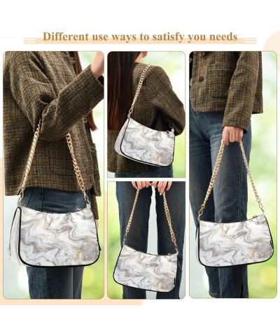 Shoulder Bags for Women Colorful Marble Texture Hobo Tote Handbag Small Clutch Purse with Zipper Closure Multi08 $18.28 Shoul...