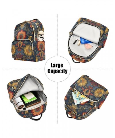 Women's Small Fashion Backpack Ethnic Floral Pattern Print Ladies Travel Daypack Aesthetic Shoulder Bag 10.2×5.1×12.5 IN $13....