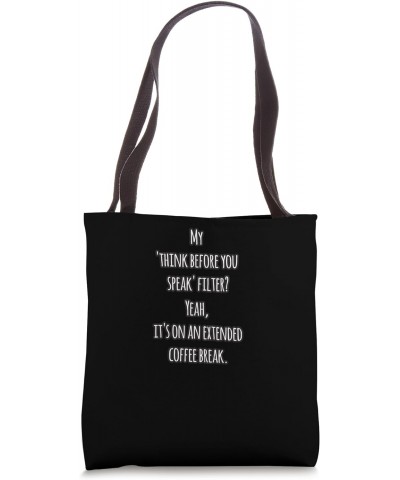 TBI Unfiltered - Funny Traumatic Brain Injury Quote Gift Tote Bag $16.66 Totes