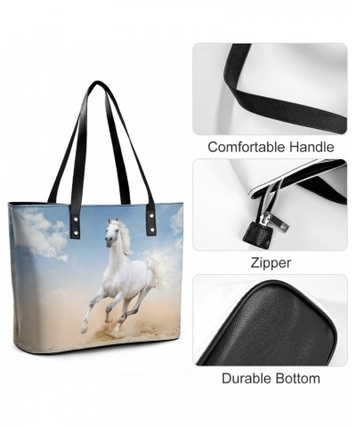 Womens Handbag Horse Leather Tote Bag Top Handle Satchel Bags For Lady $20.99 Totes