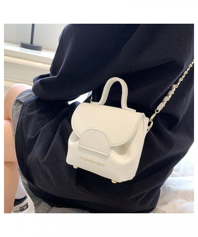 Small Crossbody Bags Cell Phone Purse Shoulder Bag for Women, Top Handle Clutch Handbag (Black) White $36.43 Totes