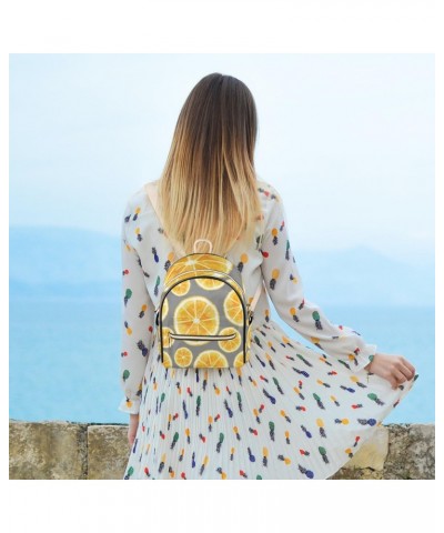 Orange Mini Backpack Purse for Women, Orange Slice Small Backpack Leather Casual Daypacks Ladies Shoulder Bags $26.09 Backpacks