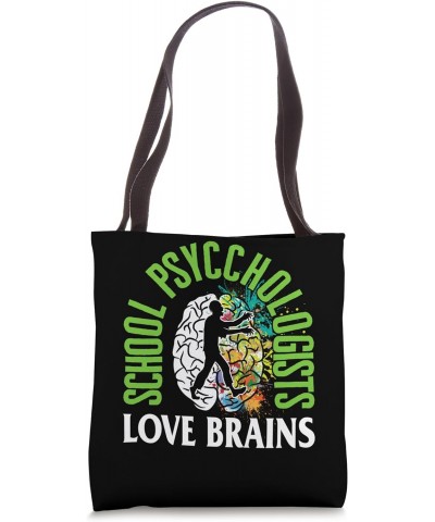 Halloween Teacher School Psychologist Love Brains For Psycho Tote Bag $13.49 Totes