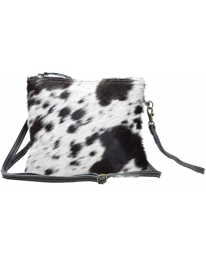 Black & White Cowhide Small Bag White $16.63 Crossbody Bags