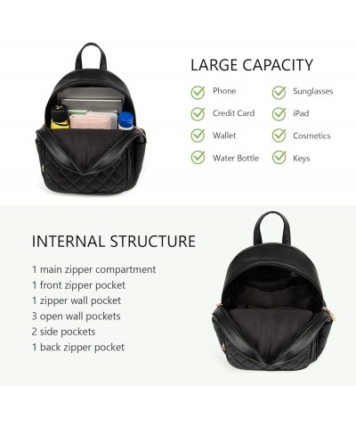 Mini Backpack for Women Small Backpacks for Women Lightweight Leather Backpack Purse Designer Travel Satchel Bag Bookbag 1-5 ...