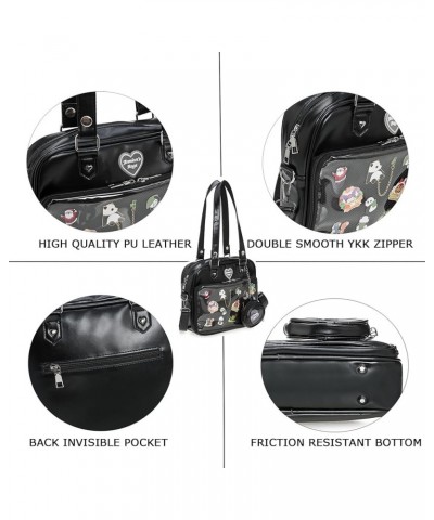 Ita Bag Crossbody Handbags Kawaii Shoulder Bags with Insert Anime Pins Display 08-black $10.80 Satchels