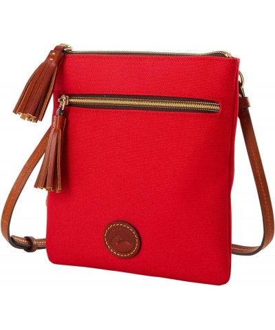 Handbag, Nylon Double Zip Tassel Crossbody Red $41.36 Crossbody Bags