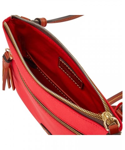 Handbag, Nylon Double Zip Tassel Crossbody Red $41.36 Crossbody Bags