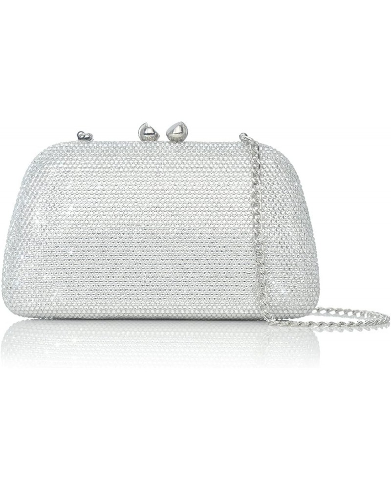 Bright Crystal Clutch Bag Sparkling Full Rhinestone Evening Bag for Women Elegant Formal Occasion Wedding Bridal Graduation S...