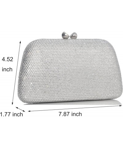 Bright Crystal Clutch Bag Sparkling Full Rhinestone Evening Bag for Women Elegant Formal Occasion Wedding Bridal Graduation S...