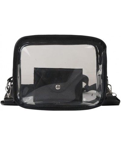 Clear Small Square Bag Fairycore Waterproof Crossbody Bags for Women Purse Bag for Work & Business Travel (White) Black $10.7...