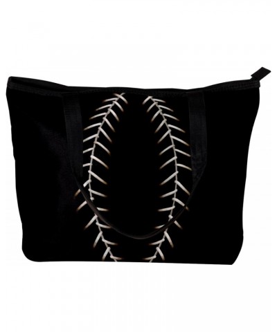 Tote Bag with Zipper, Casual Handbags for Women, Shoulder Bag, baseball abstract $15.27 Totes