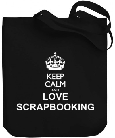 Keep calm and love Scrapbooking Canvas Tote Bag 10.5" x 16" x 4 $16.80 Totes