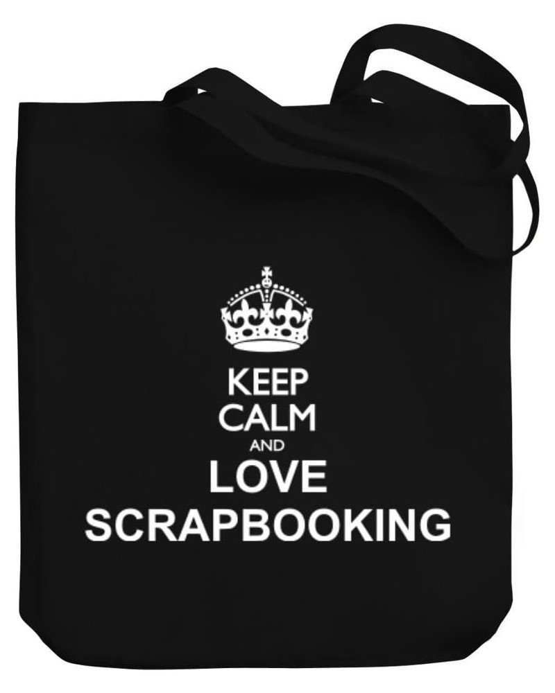 Keep calm and love Scrapbooking Canvas Tote Bag 10.5" x 16" x 4 $16.80 Totes