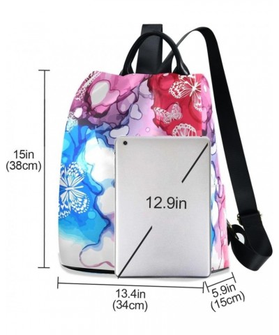 Backpack Purse for Women Fashion Travel Anti-theft Butterflies Watercolor Multicolored Daypack Casual Shoulder Bag Medium Siz...