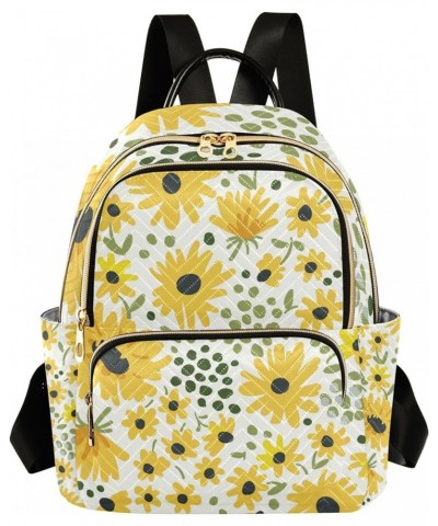 Yellow Sunflowers Backpack for Women Shoulder Bag Lightweight Mini Backpack Casual Daypack Back Pack for Travel Work Small(11...