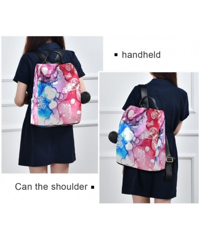 Backpack Purse for Women Fashion Travel Anti-theft Butterflies Watercolor Multicolored Daypack Casual Shoulder Bag Medium Siz...