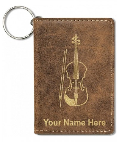 ID Holder Wallet, Violin, Personalized Engraving Included (Rustic) Rustic $11.48 Wallets