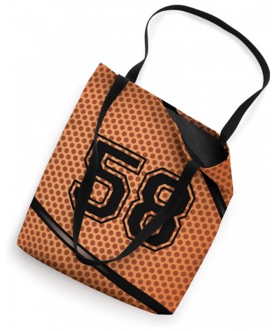 Basketball Jersey Number 58 Fifty Eight No 58 Game Play Tote Bag $11.36 Totes