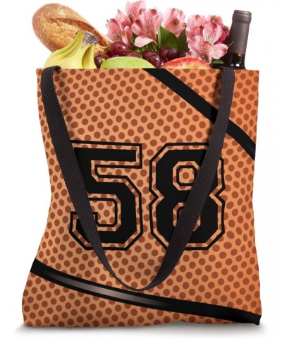 Basketball Jersey Number 58 Fifty Eight No 58 Game Play Tote Bag $11.36 Totes