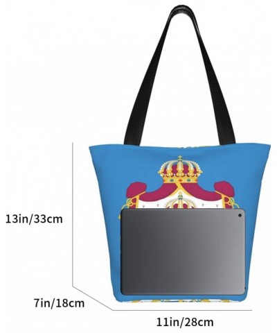 Coat Of Arms Of Swedish Fashion Shoulder Bag Large Capacity For Man Or Woman $17.28 Totes