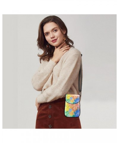 Crossbody Bags for Women,Crossbody Bag Men,Small Sling Bag,Abstract Rainbow Color Flowers Daisy,Crossbody Purse $11.37 Crossb...