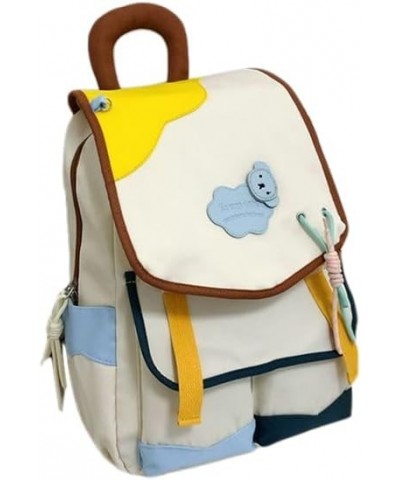 Adorable Y2K Aesthetic Kawaii Cute Backpack with Flower Charm Lightweight and Available (Black) Brown $19.20 Backpacks