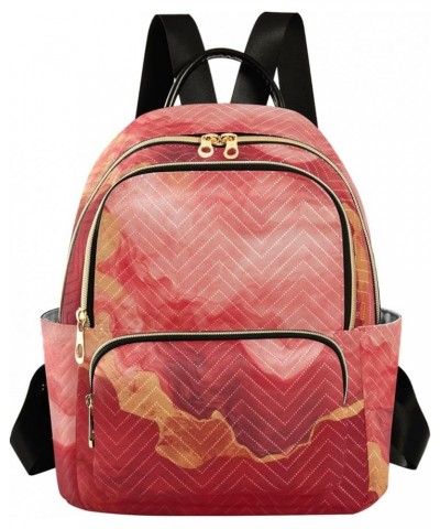 Bright Red Marble Fashion Backpack Purse for Women, Casual Daypacks, Ladies Gift for Traveling Hiking Multicolor Medium $17.5...