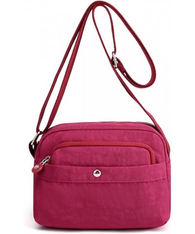 Women's bag, nylon cloth bag, horizontal shoulder bag, women's casual cross-body bag Purple $20.88 Shoulder Bags