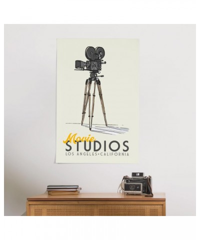 24x36 Inch Giclee Art Print Wall Decor, Los Angeles, California, Movie Camera $23.50 Totes