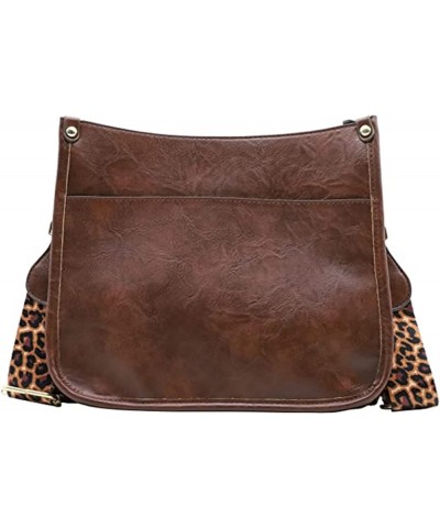 Vegan Leather Purse Medium Size Crossbody Bags for Women with Leopard Guitar Strap Coffee1 $15.04 Crossbody Bags