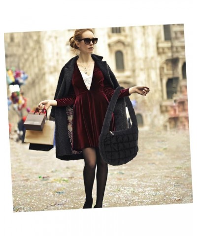 1pc Pleated Dumplings Ladies Crossbody Bags The Tote Bag Women Tote Handbags Sling Bag for Women Ladies Black $9.38 Shoulder ...