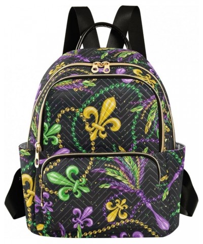 Quilted Backpack Purse American Lips Backpack Purse Small Travel Backpack with Luggage Strap Fleur De Lis on Dark Medium $20....